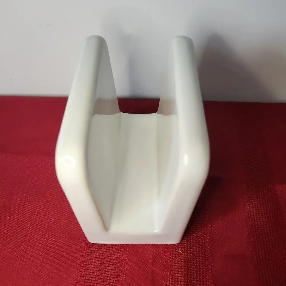 Better Homes & Gardens White Stoneware Ceramic Napkin Holder Dot Farmhouse